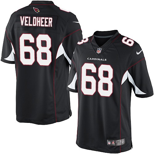 Men's Limited Jared Veldheer Nike Jersey Black Alternate - #68 NFL Arizona Cardinals